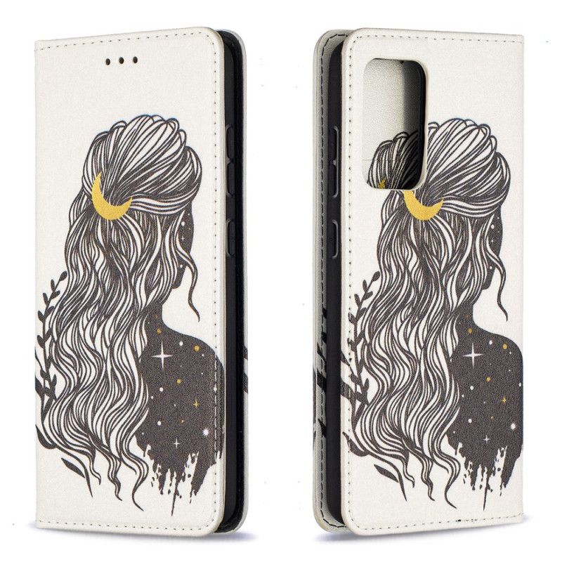 Folio-hoesje Samsung Galaxy A52 4G / A52 5G Telefoonhoesje Mooi Haar