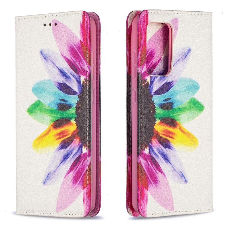 Folio-hoesje voor Samsung Galaxy A52 4G / A52 5G Aquarelbloem