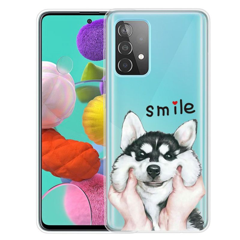 Hoesje Samsung Galaxy A52 4G / A52 5G Glimlach Hond
