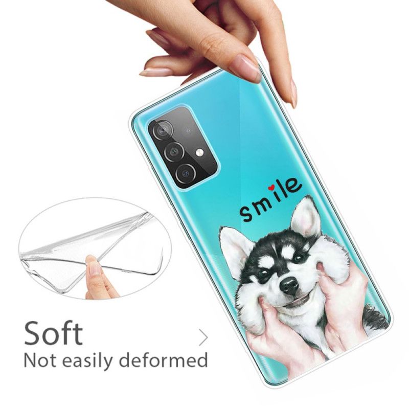Hoesje Samsung Galaxy A52 4G / A52 5G Glimlach Hond