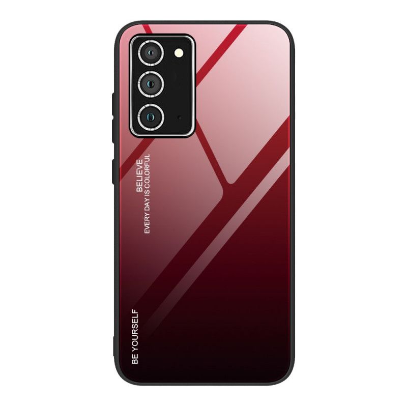 Hoesje Samsung Galaxy A52 4G / A52 5G Magenta Rood Wees Jezelf Gehard Glas