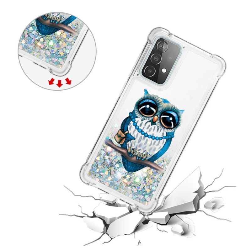 Hoesje Samsung Galaxy A52 4G / A52 5G Miss Uil Glitter