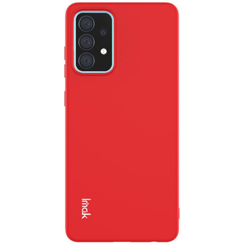 Hoesje voor Samsung Galaxy A52 4G / A52 5G Rood Zwart Imak Uc-2 Reeks