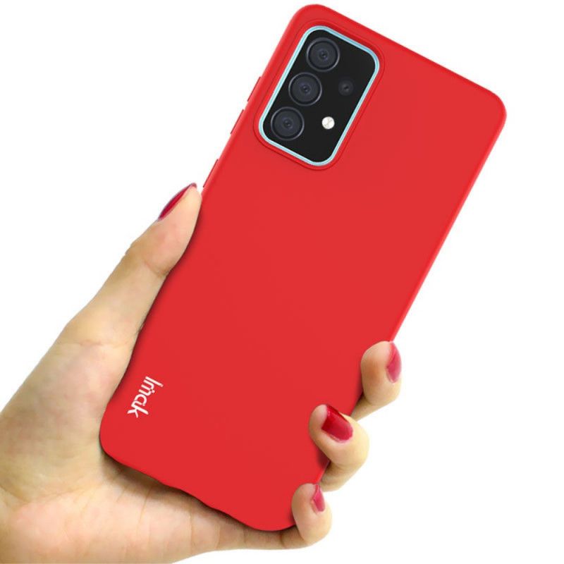 Hoesje voor Samsung Galaxy A52 4G / A52 5G Rood Zwart Imak Uc-2 Reeks