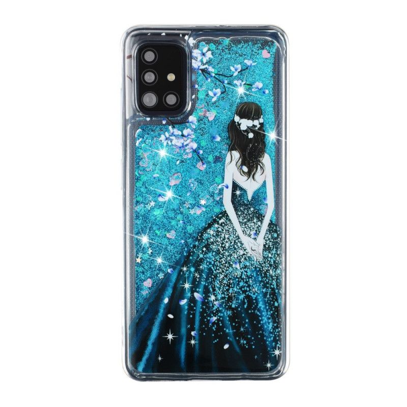 Hoesje voor Samsung Galaxy A52 4G / A52 5G Vrouw Met Glitters