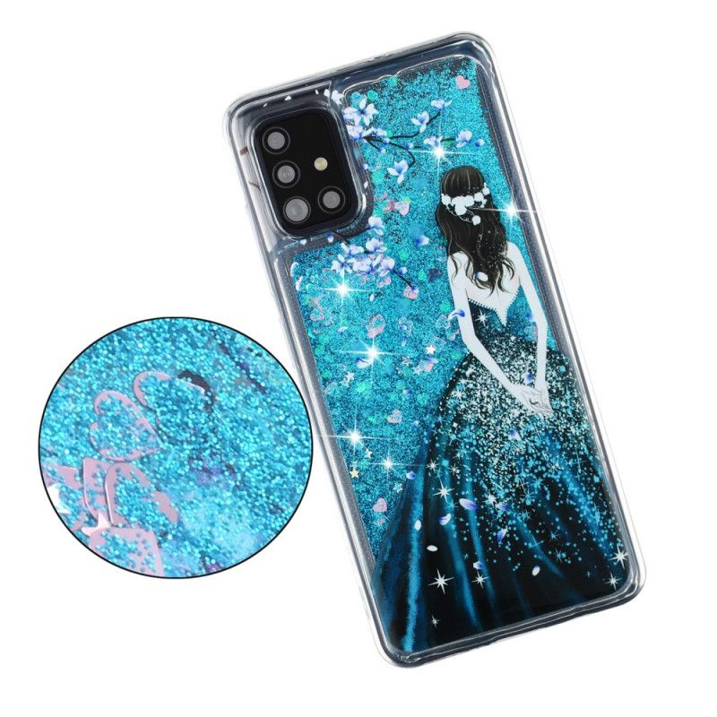 Hoesje voor Samsung Galaxy A52 4G / A52 5G Vrouw Met Glitters