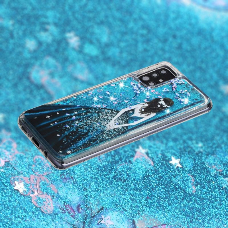 Hoesje voor Samsung Galaxy A52 4G / A52 5G Vrouw Met Glitters