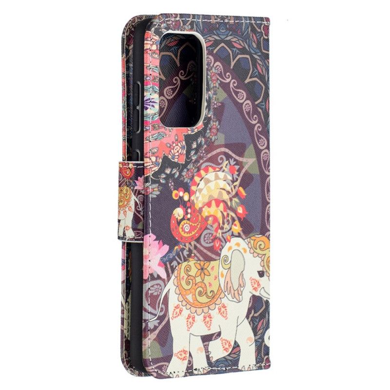 Leren Hoesje Samsung Galaxy A52 4G / A52 5G Etnische Olifantenmandala