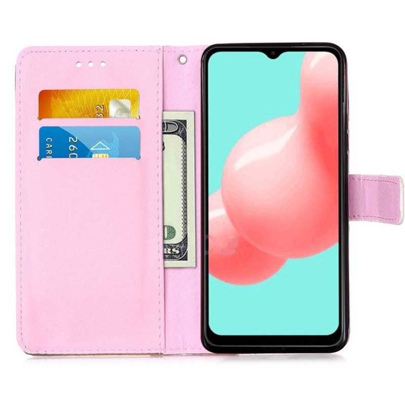 Leren Hoesje Samsung Galaxy A52 4G / A52 5G Telefoonhoesje Melkwegpanda