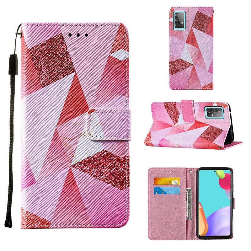 Leren Hoesje voor Samsung Galaxy A52 4G / A52 5G Roze Afbeelding