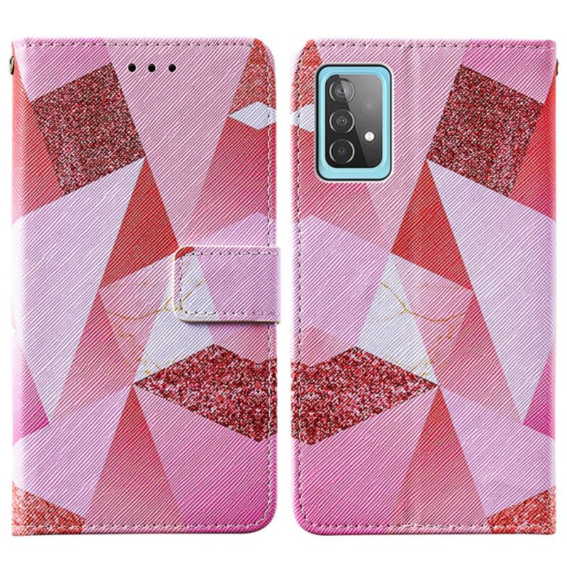 Leren Hoesje voor Samsung Galaxy A52 4G / A52 5G Roze Afbeelding