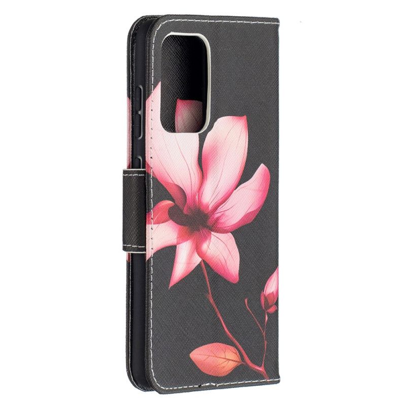 Leren Hoesje voor Samsung Galaxy A52 4G / A52 5G Roze Bloem