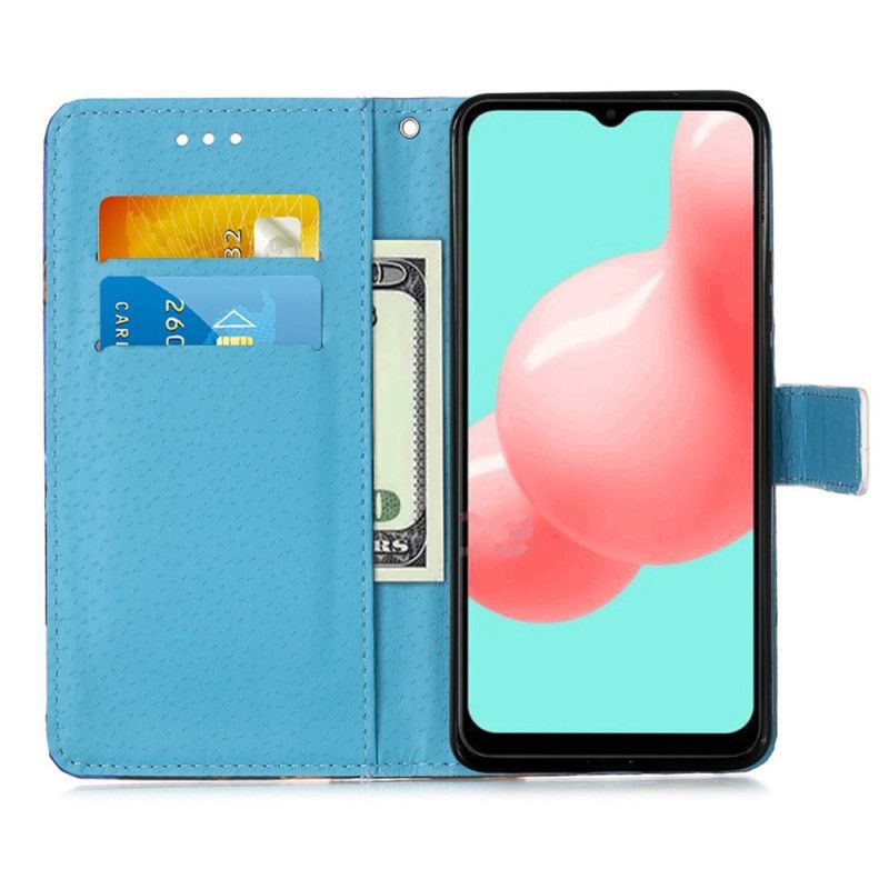 Leren Hoesje voor Samsung Galaxy A52 4G / A52 5G Vlinderkoord Van De Eiffeltoren