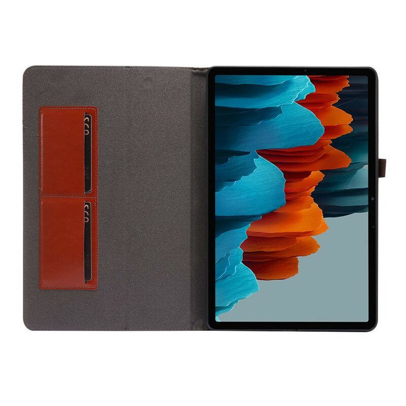 Cover voor Samsung Galaxy Tab S8 Plus / Tab S7 Plus 2 Kunstlederen Luiken