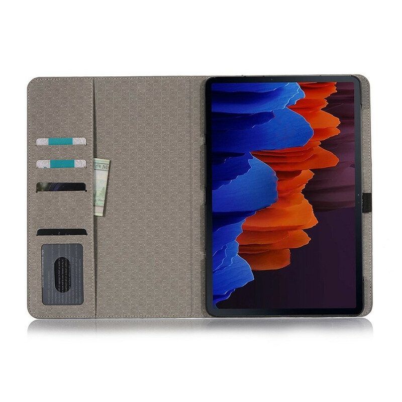 Cover voor Samsung Galaxy Tab S8 Plus / Tab S7 Plus Wereldkaart