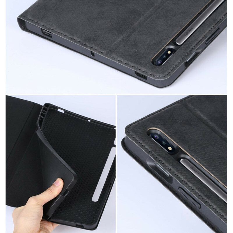 Cover voor Samsung Galaxy Tab S8 / Tab S7 Zakelijk Leereffect