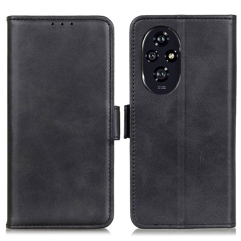 Flip Case Leren Honor 200 Pro Lederen Stijl Dubbele Sluiting