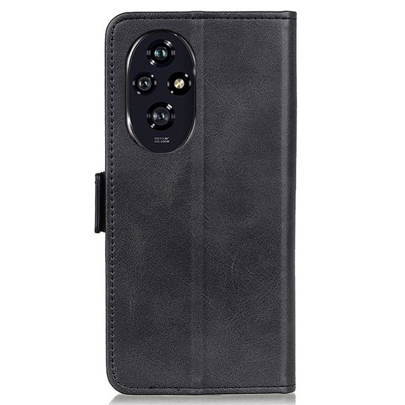 Flip Case Leren Honor 200 Pro Lederen Stijl Dubbele Sluiting