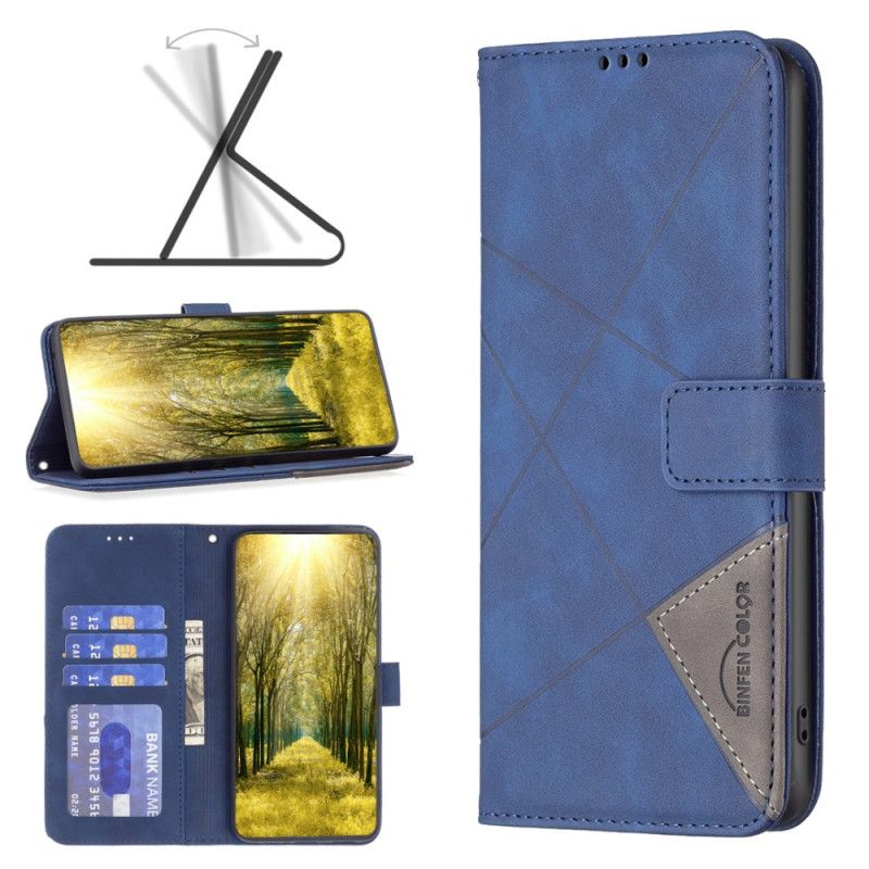 Leren Hoesje Honor 200 Pro Binfen Kleur Geometrische Opdruk