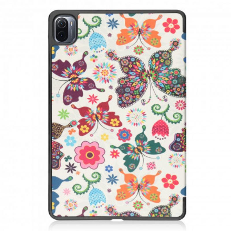 Smart Case Xiaomi Pad 5 Vintage Flower Pennenhouder