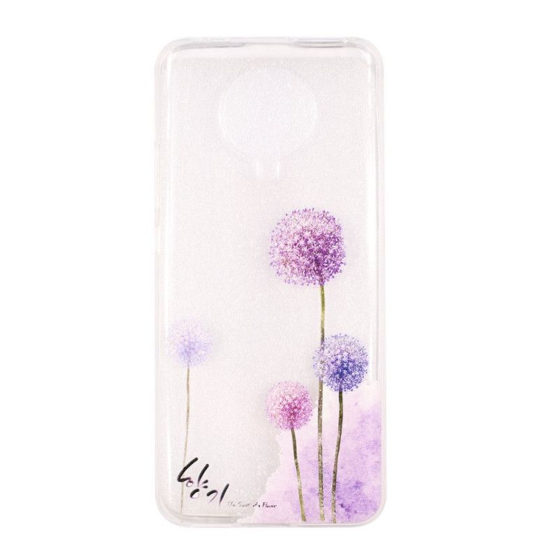 Case Hoesje Xiaomi Poco F2 Pro Telefoonhoesje Transparant Gekleurde Paardenbloemen