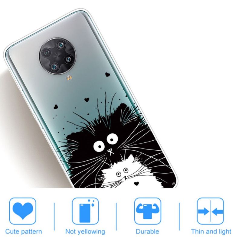 Cover Hoesje Xiaomi Poco F2 Pro Wit Zwart Telefoonhoesje Let Op De Katten