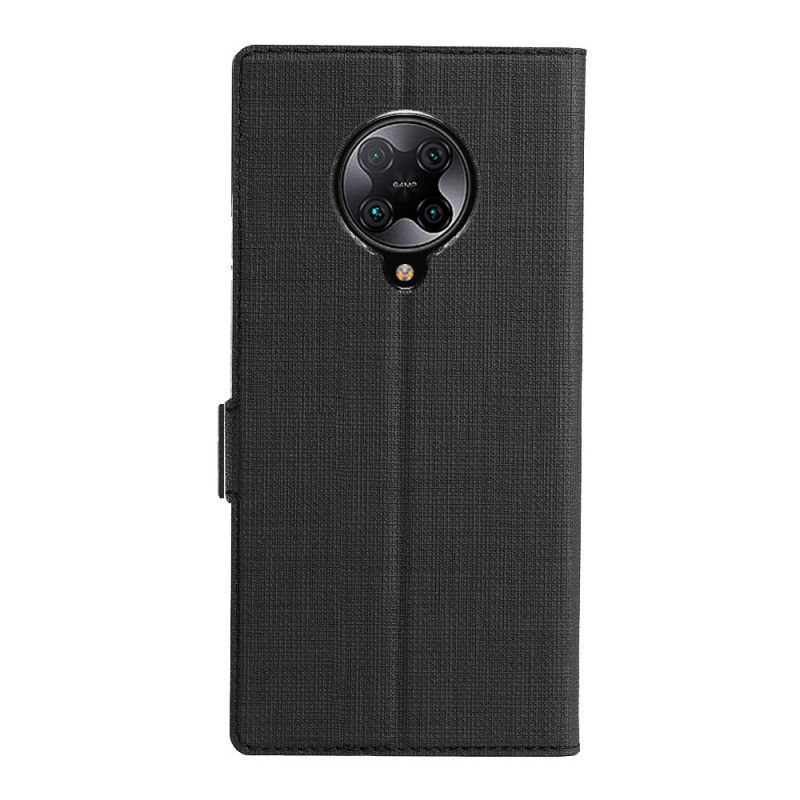 Folio-hoesje Xiaomi Poco F2 Pro Grijs Zwart Getextureerde Vili Dmx