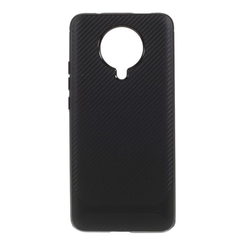 Hoesje voor Xiaomi Poco F2 Pro Rood Zwart Enkele Flexibele Koolstofvezel
