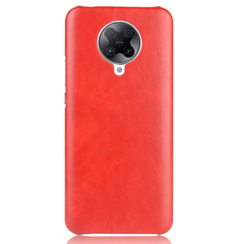 Hoesje Xiaomi Poco F2 Pro Grijs Zwart Prestatie Lychee Leereffect