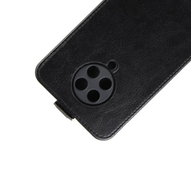 Leren Hoesje Xiaomi Poco F2 Pro Wit Zwart Telefoonhoesje Vouwledereffect