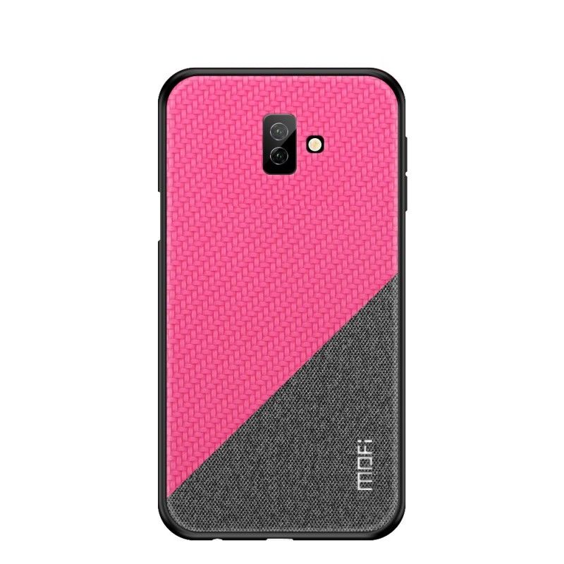 Cover Hoesje Samsung Galaxy J6 Plus Magenta Zwart Telefoonhoesje Mofi Eer Serie