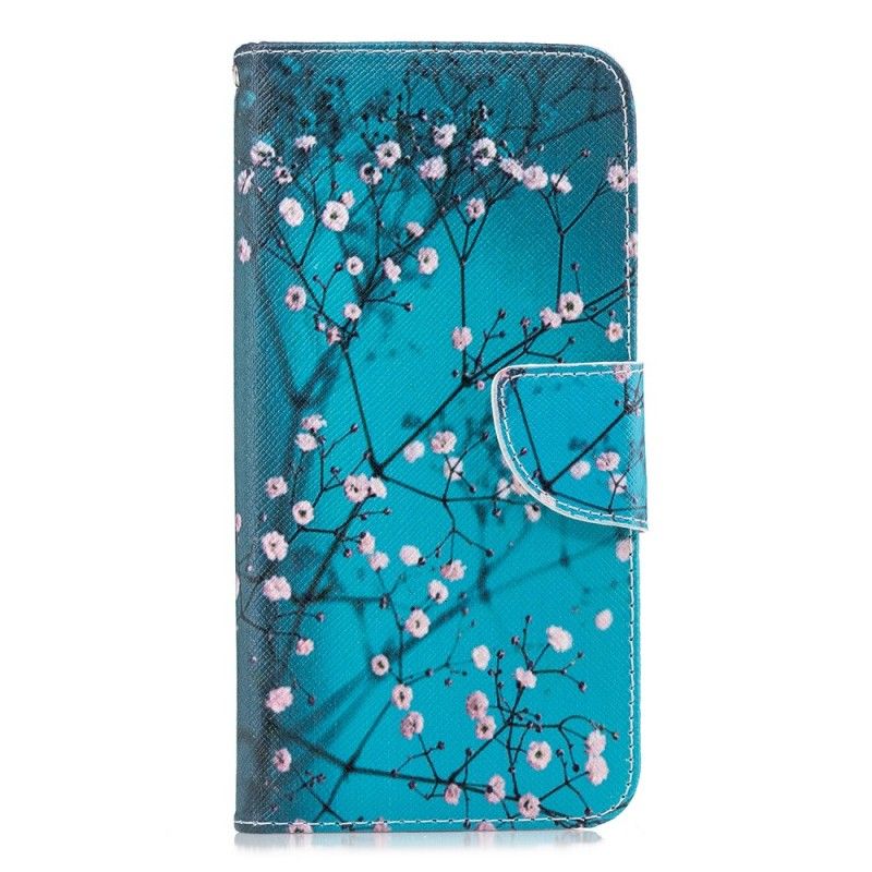 Flip Case Leren Samsung Galaxy J6 Plus Bloeiende Boom