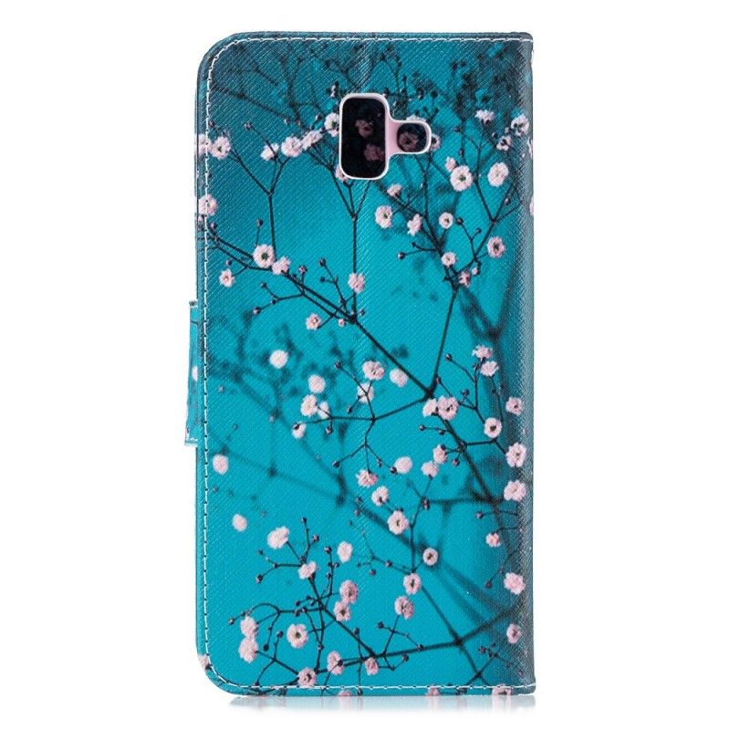 Flip Case Leren Samsung Galaxy J6 Plus Bloeiende Boom