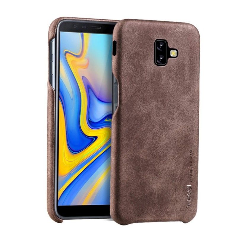 Hoesje voor Samsung Galaxy J6 Plus Koffie Bruin Premium Serie