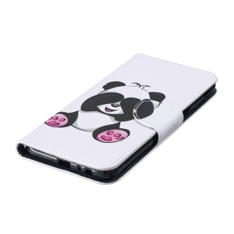 Leren Hoesje voor Samsung Galaxy J6 Plus Leuke Panda