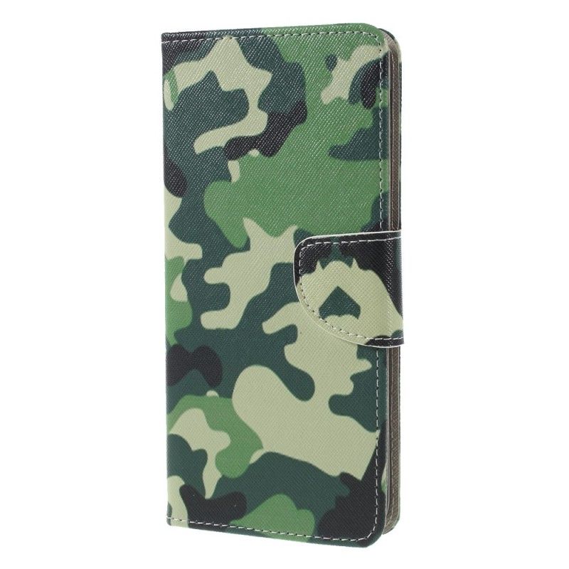 Leren Hoesje voor Samsung Galaxy J6 Plus Militaire Camouflage