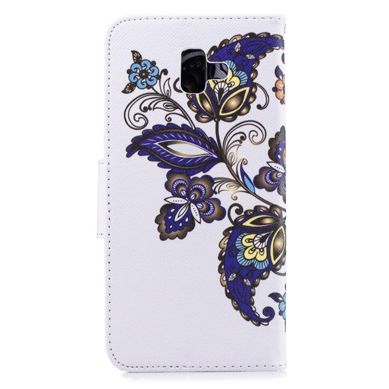 Leren Hoesje voor Samsung Galaxy J6 Plus Vlindertattoo