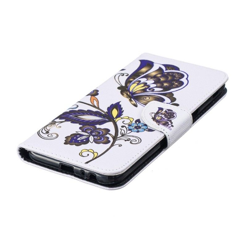 Leren Hoesje voor Samsung Galaxy J6 Plus Vlindertattoo