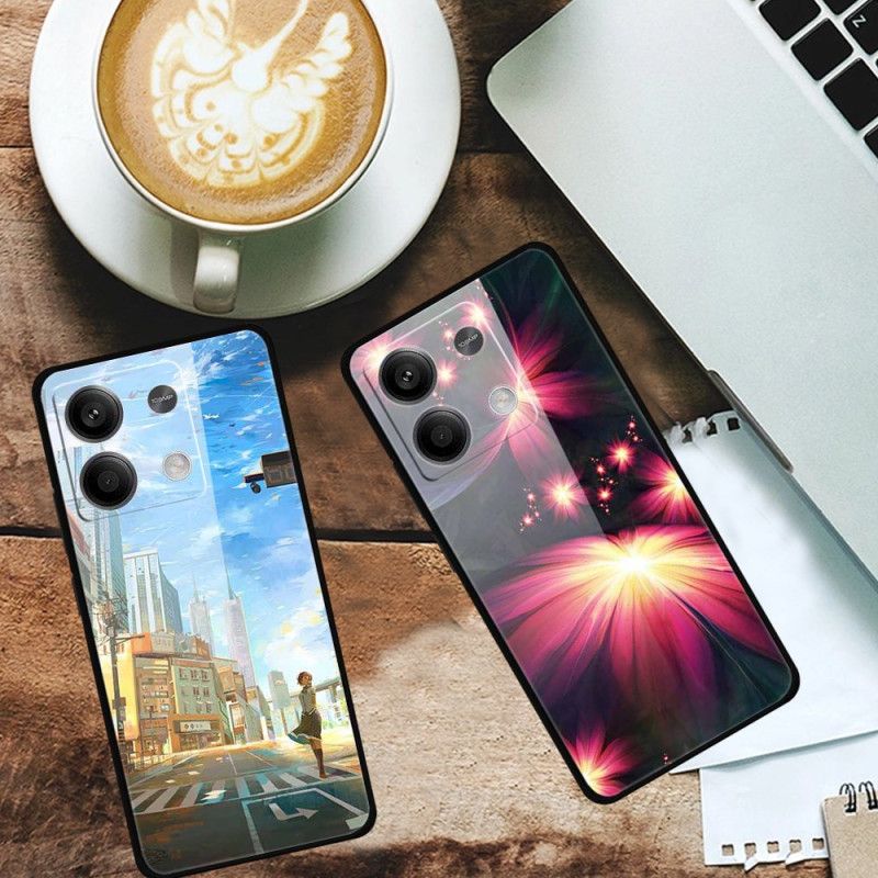 Cover Hoesje Xiaomi Redmi Note 13 5g Telefoonhoesje Zwart Gat Gehard Glas