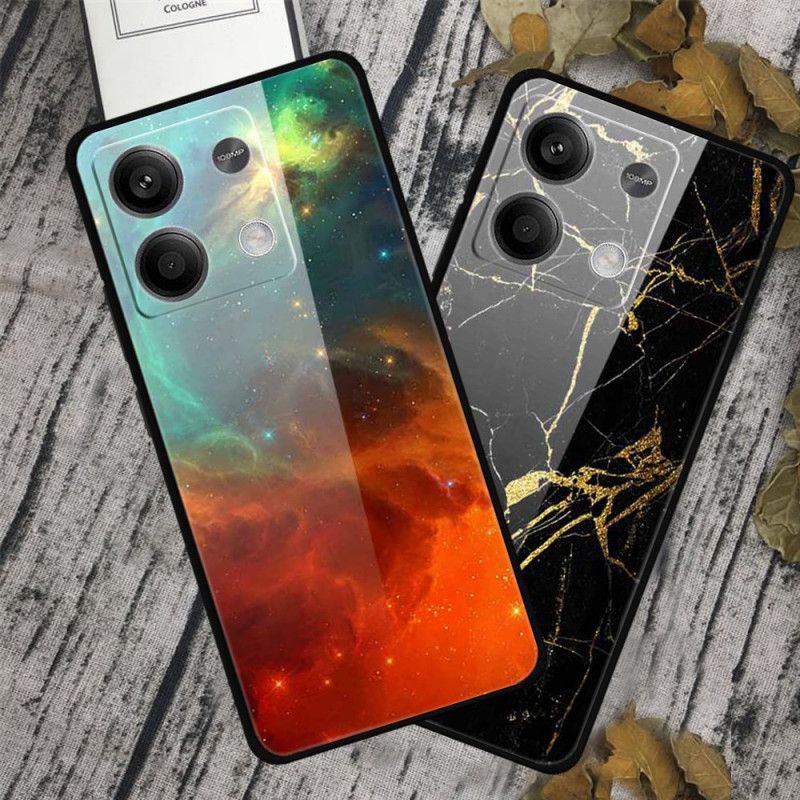 Cover Hoesje Xiaomi Redmi Note 13 5g Telefoonhoesje Zwart Gat Gehard Glas