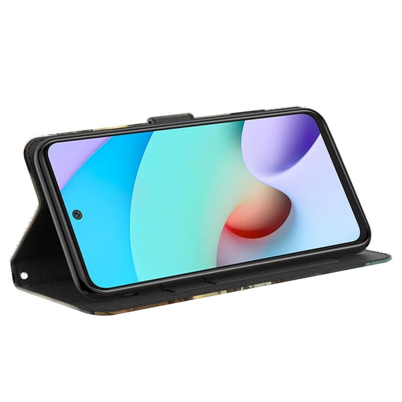 Flip Case Leren Xiaomi Redmi Note 13 5g Kat En Tijger Met Riem