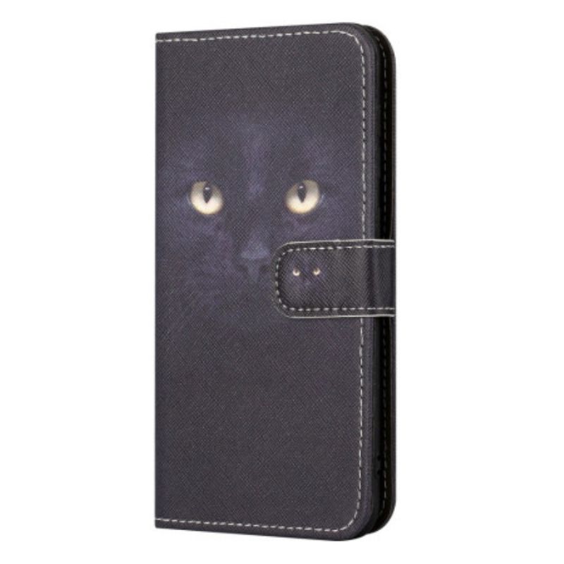 Flip Case Leren Xiaomi Redmi Note 13 5g Kattenogen Met Bandjes