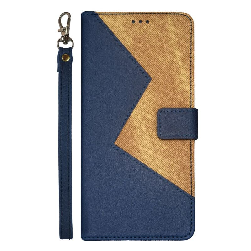 Flip Case Leren Xiaomi Redmi Note 13 5g Tweekleurige Idewei