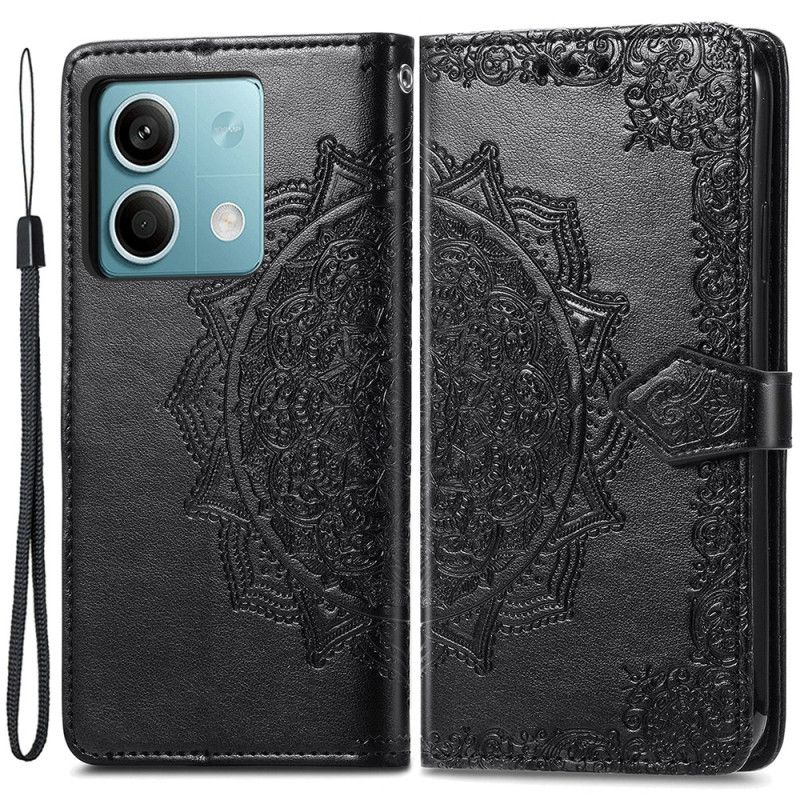 Folio-hoesje Xiaomi Redmi Note 13 5g Telefoonhoesje Barok Mandala Met Riempje