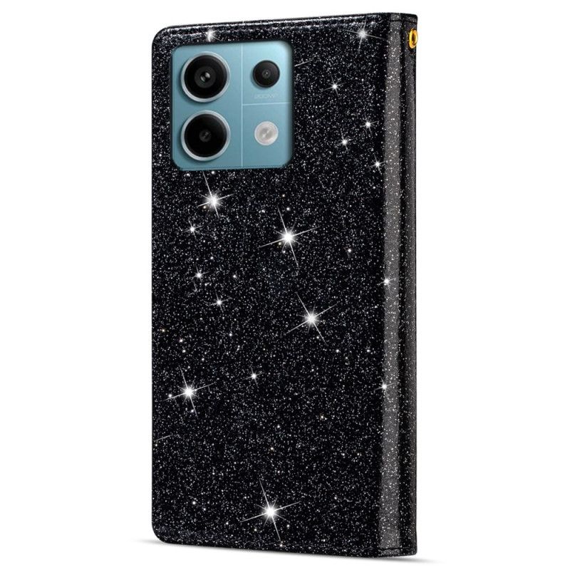 Folio-hoesje Xiaomi Redmi Note 13 5g Telefoonhoesje Portemonnee Met Glitterrits