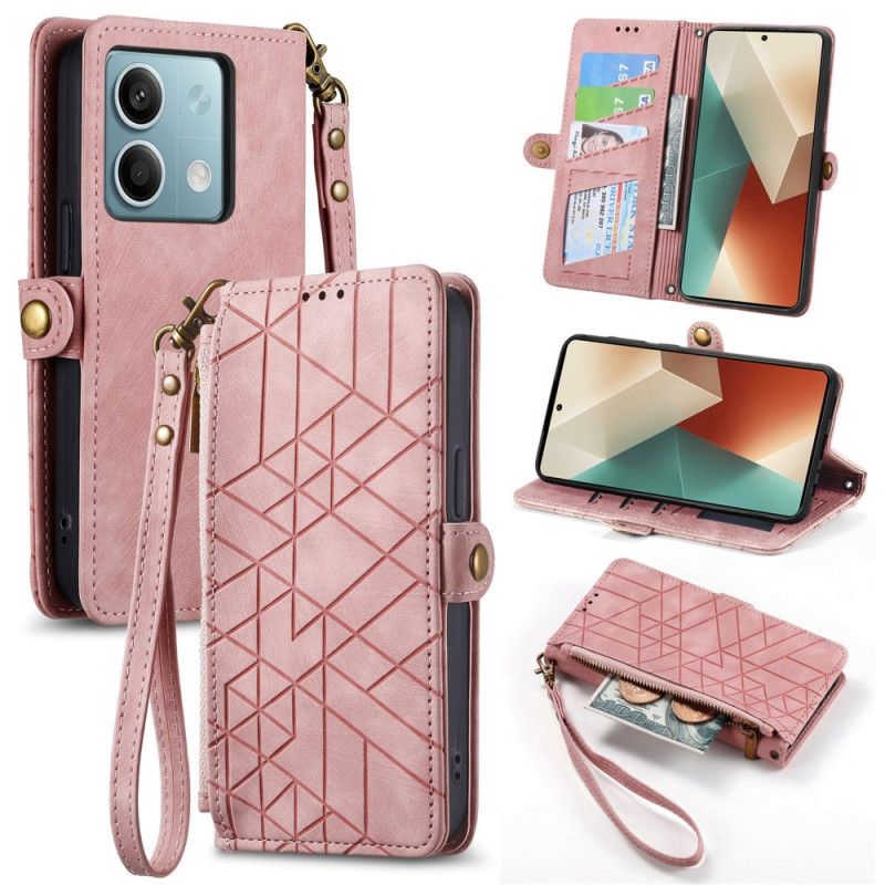 Folio-hoesje Xiaomi Redmi Note 13 5g Telefoonhoesje Retro-effect Met Riem