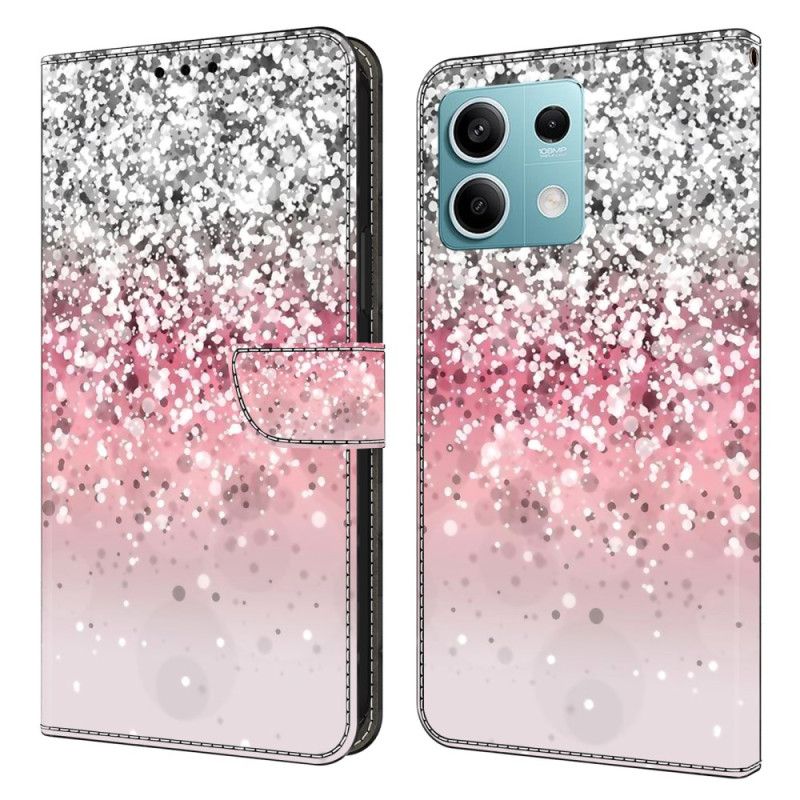 Folio-hoesje Xiaomi Redmi Note 13 5g Telefoonhoesje Verloopglitter