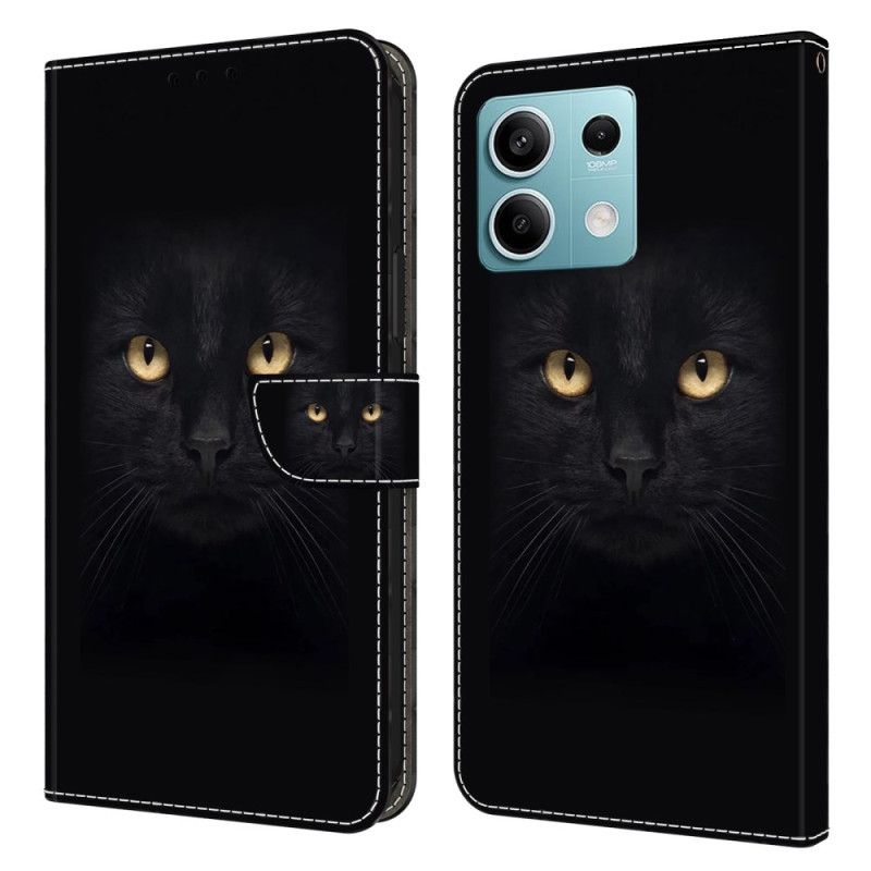 Folio-hoesje Xiaomi Redmi Note 13 5g Telefoonhoesje Zwarte Kat