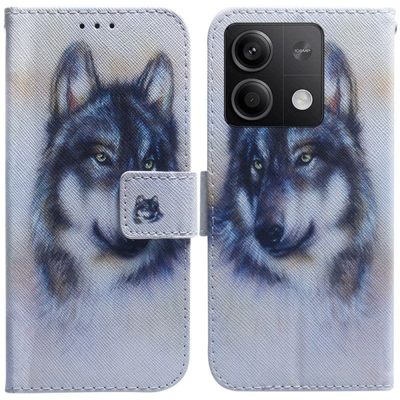 Folio-hoesje Xiaomi Redmi Note 13 5g Waterverfwolf