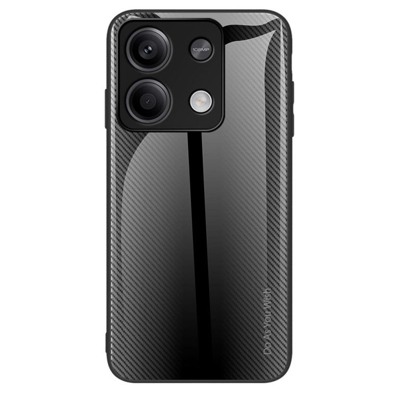 Hoesje Voor Xiaomi Redmi Note 13 5g Koolstofvezel Gehard Glas